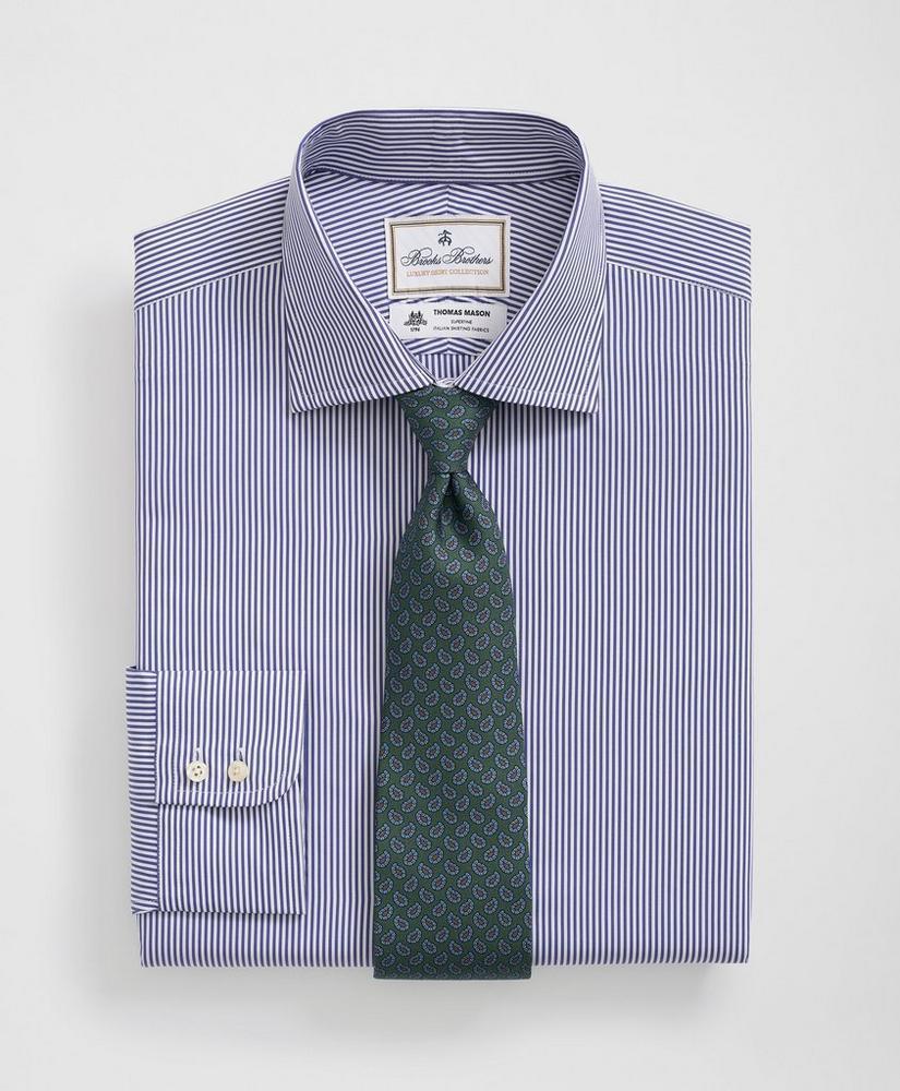 Brooks Brothers X Thomas Mason® Cotton English Collar, Striped Dress Shirt Product Image