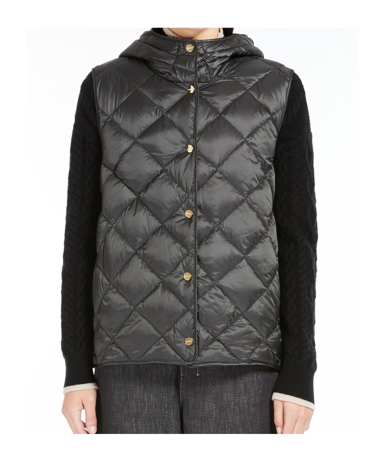 MAX MARA Tregic Waterproof Quilted Down Vest In 078 Dark Grey Product Image