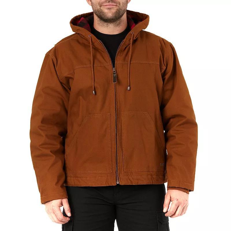 Mens Smiths Workwear Flannel-Lined Canvas Hooded Work Jacket Product Image