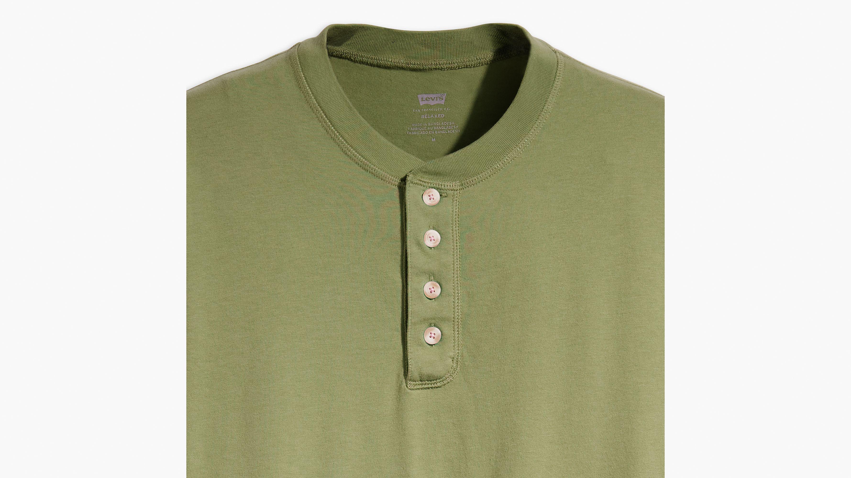 Short Sleeve Four Button Henley Product Image