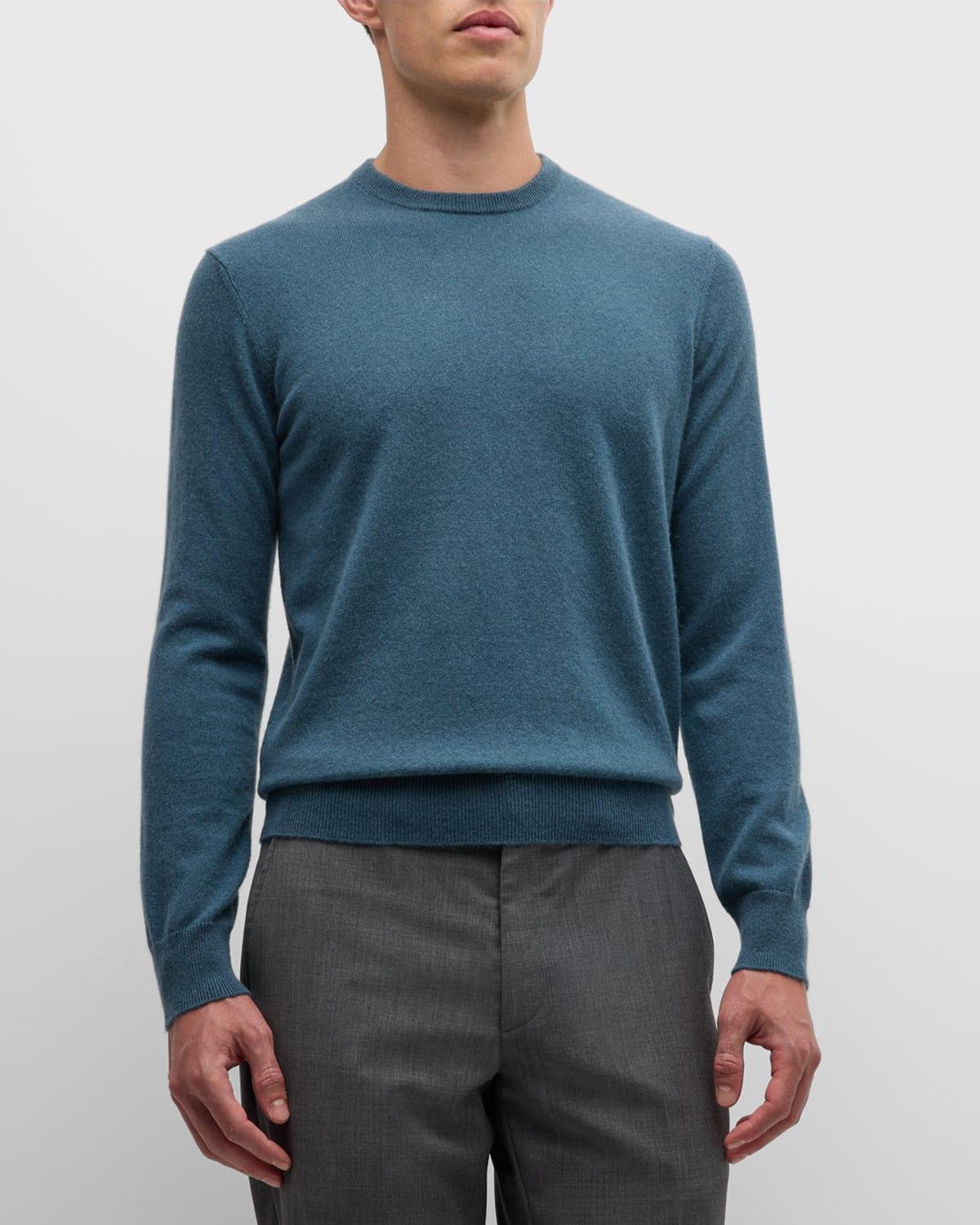 Men's Solid Cashmere Crewneck Sweater Product Image