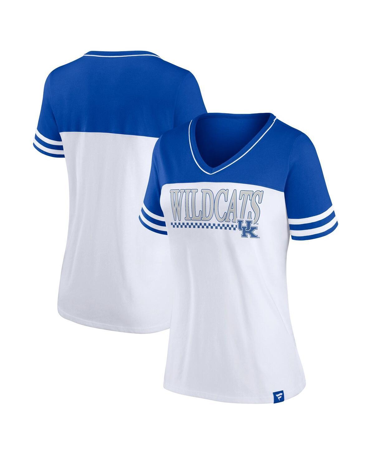 Womens Profile White Kentucky Wildcats Plus Size Field Game V-Neck T-shirt - White Product Image