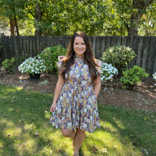 Floral Ruffle Dress- Lilac Product Image