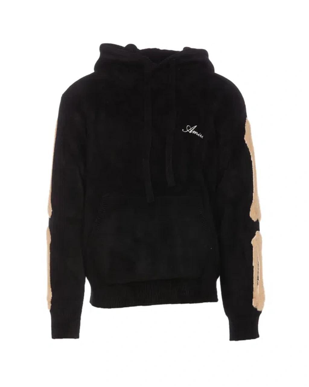 Logo Embroidered Drawstring Hoodie In Black Product Image