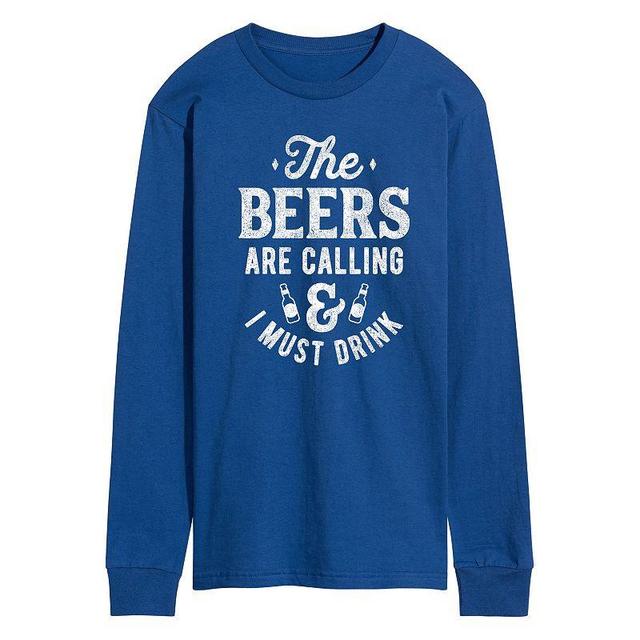 Mens The Beers Are Calling Long Sleeve Tee Product Image