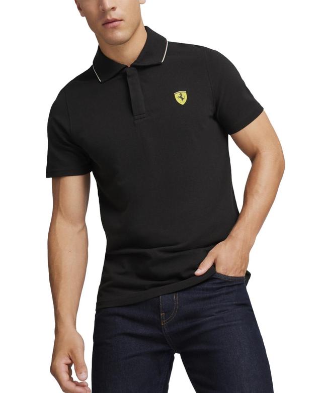 Puma Mens Ferrari Race Short-Sleeve Tipped Polo Shirt Product Image