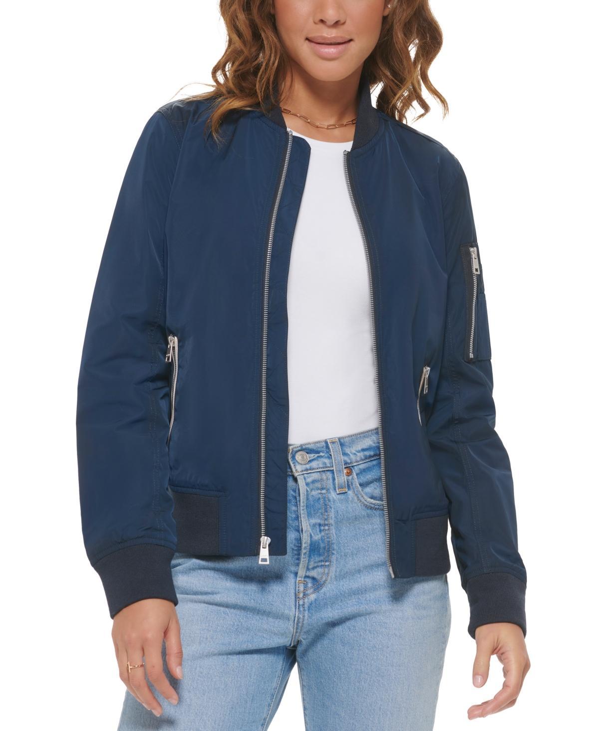 Levis Womens Lightweight Zip-Detail Bomber Jacket Product Image