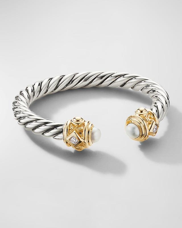 David Yurman Renaissance Color Ring with Pearls, 14K Yellow Gold and Diamonds, 2.3mm Product Image