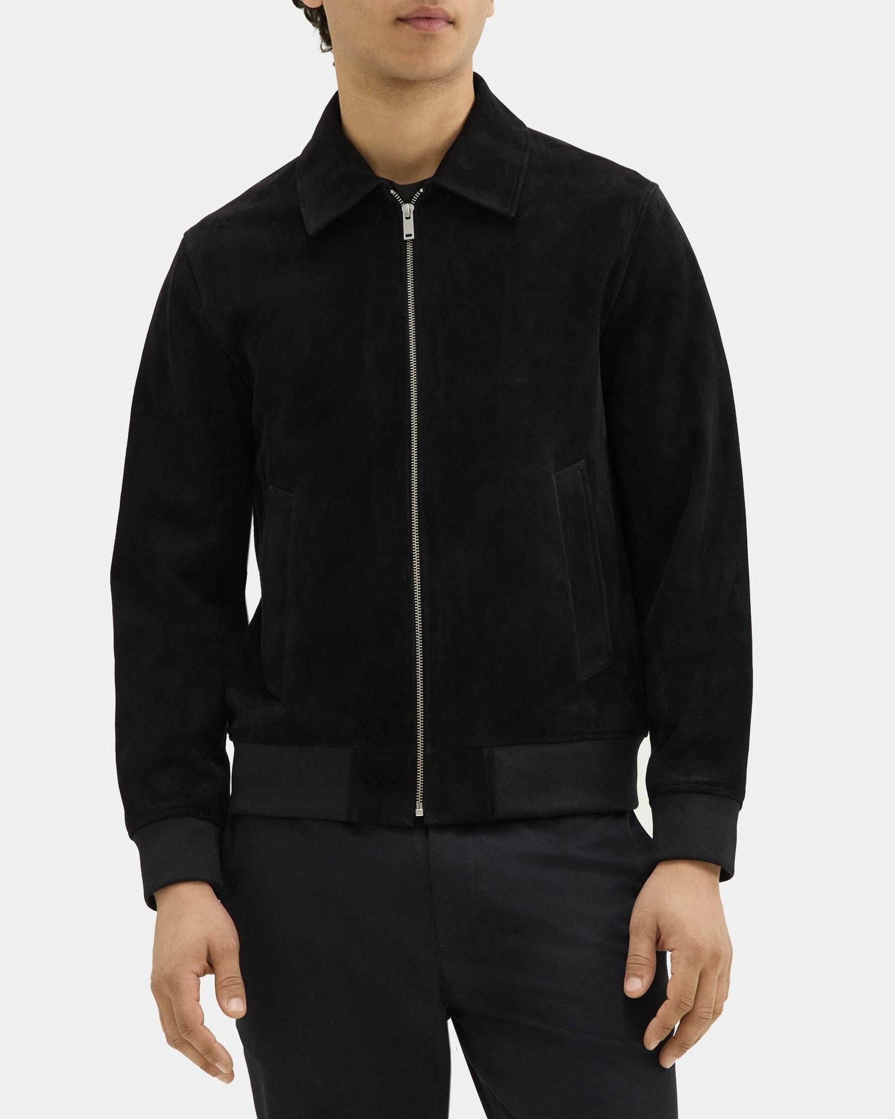 Zip Jacket in Suede Product Image