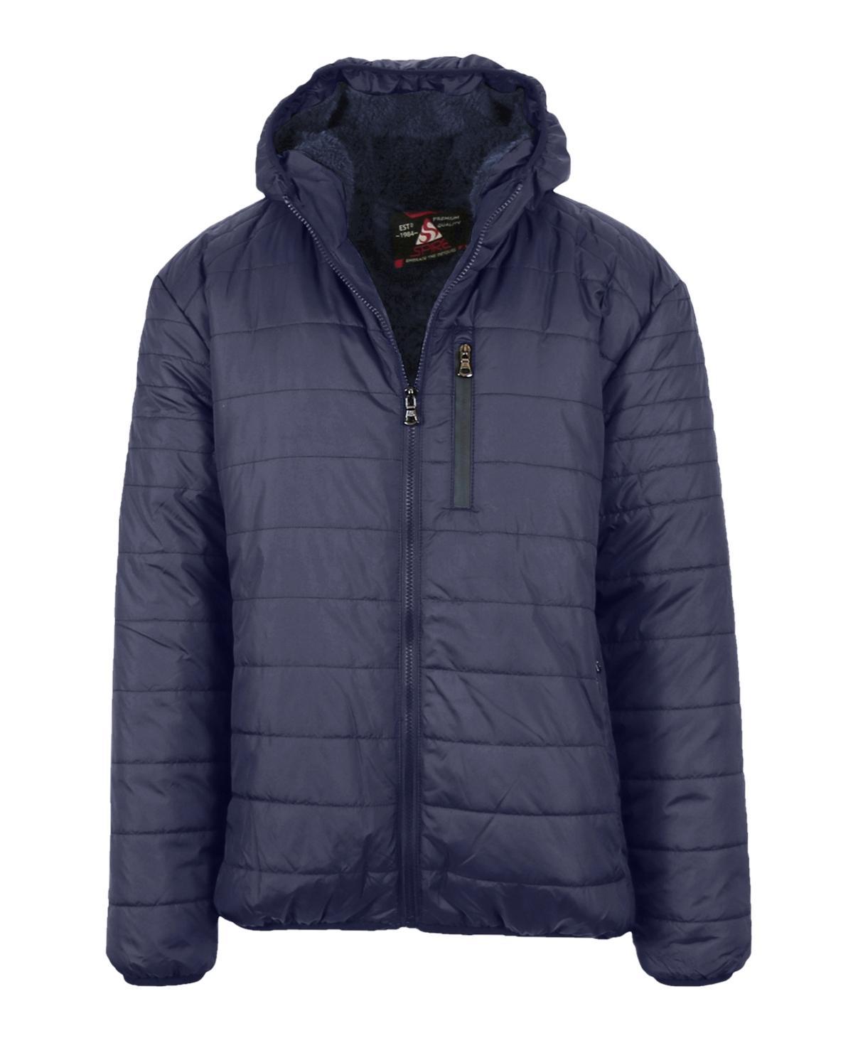 Spire By Galaxy Mens Sherpa Lined Hooded Puffer Jacket Product Image