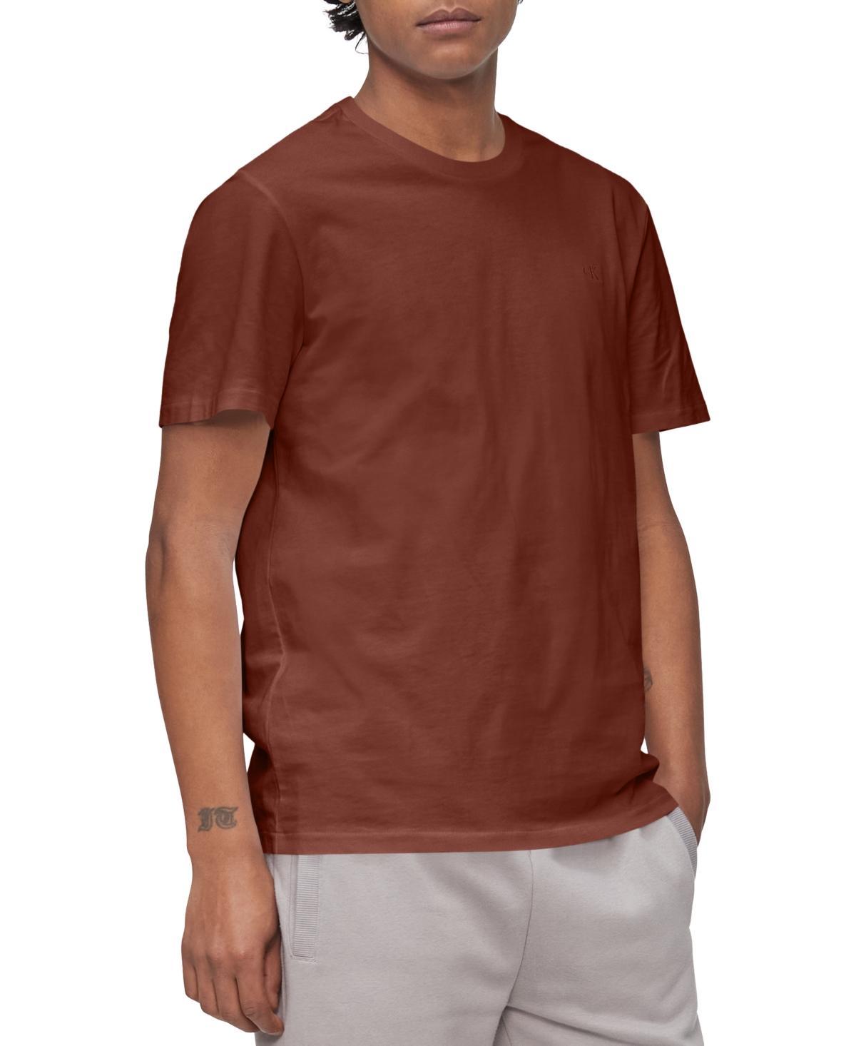 Calvin Klein Mens Smooth Cotton Solid Crewneck T-Shirt Product Image