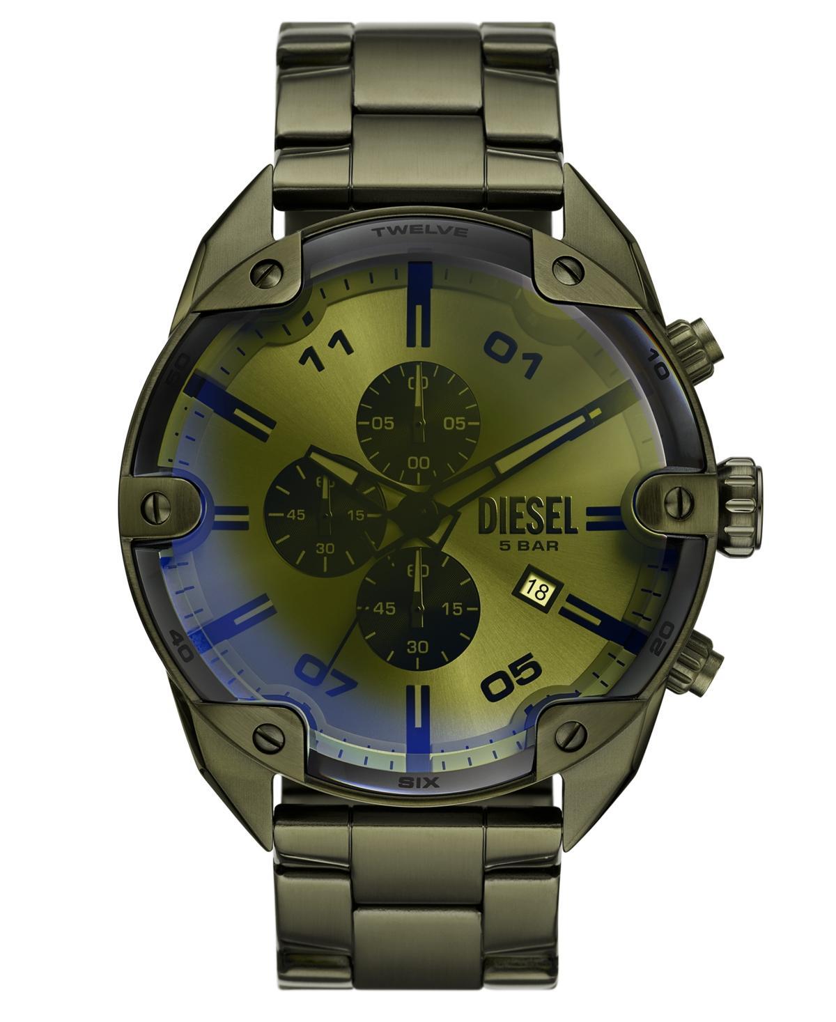 Men's Spiked Quartz Chronograph Green Stainless Steel 49mm Product Image