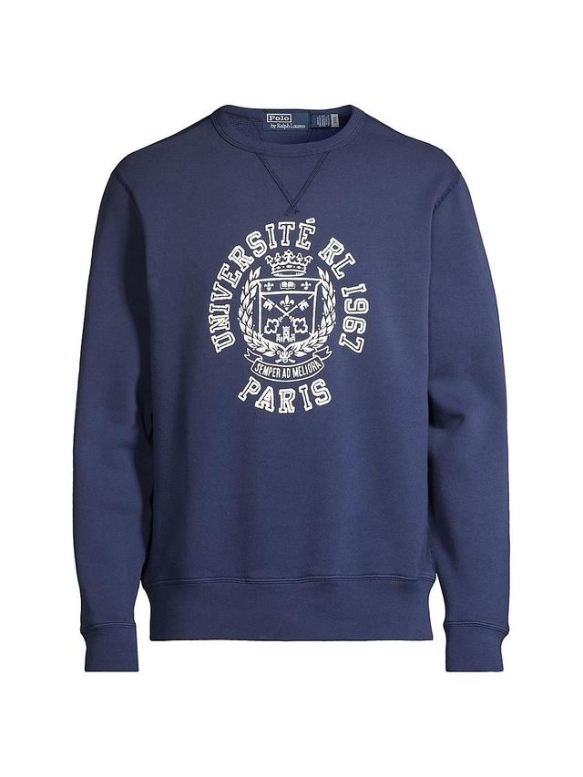 Mens Paris Collegiate Crewneck Sweatshirt Product Image