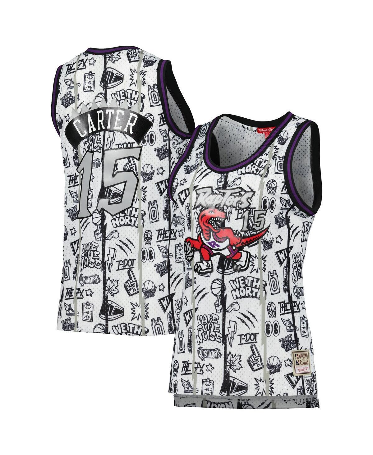 Womens Mitchell & Ness Vince Carter White Toronto Raptors 1998 Doodle Swingman Jersey Product Image