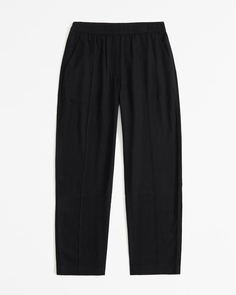 Straight Linen-Blend Pull-On Pant Product Image