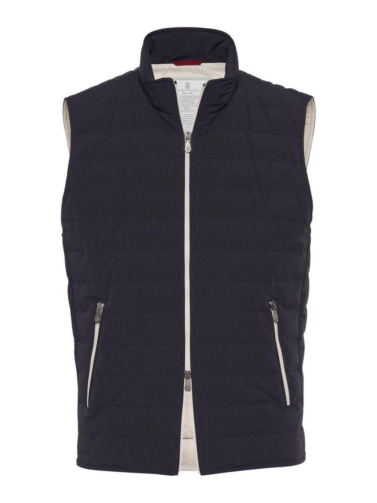 BRUNELLO CUCINELLI Water Resistant Padded Vest In Blue Product Image