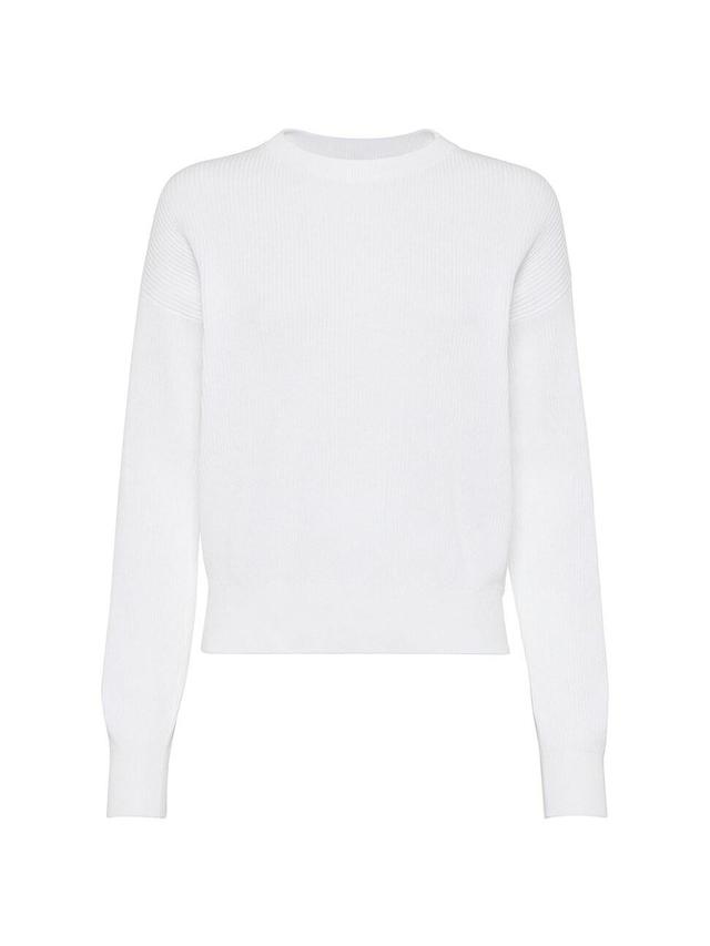 Womens Cotton English Rib Sweater with Monili Product Image