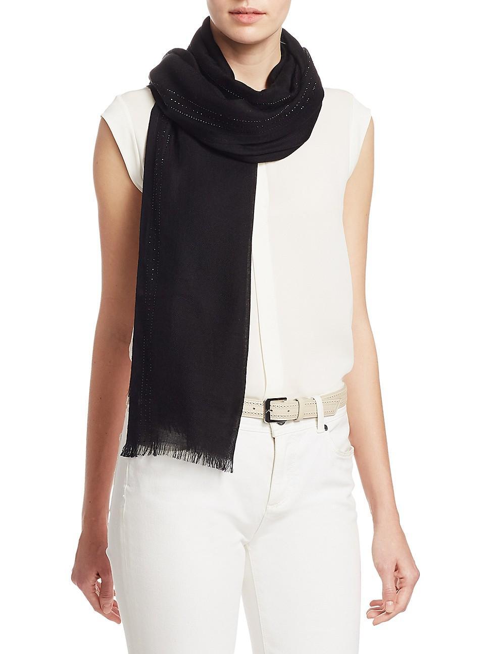 Womens Aria Crystal Evening Silk & Cashmere Scarf product image