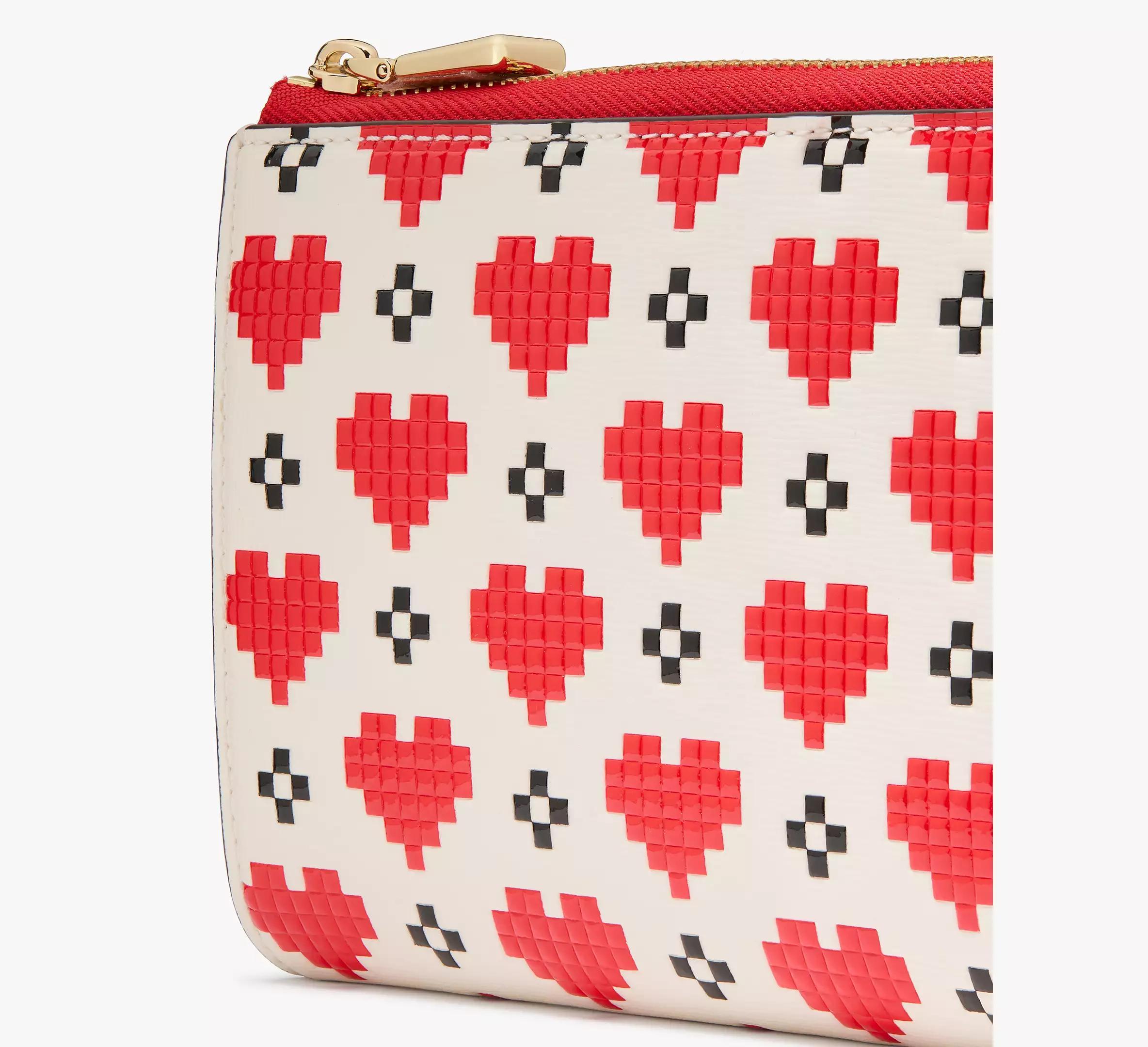 Devin Pixel Hearts Zip Around Continental Wallet Product Image