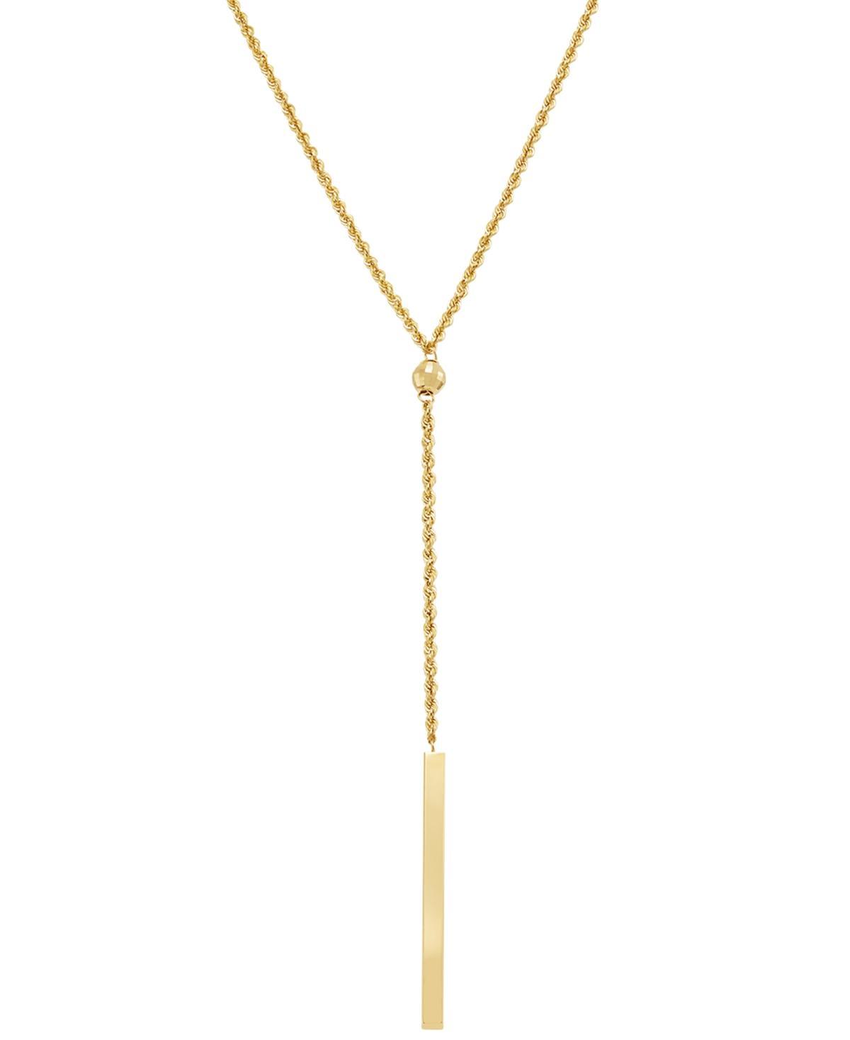 Rope Bar Lariat Necklace in 14k Gold Product Image