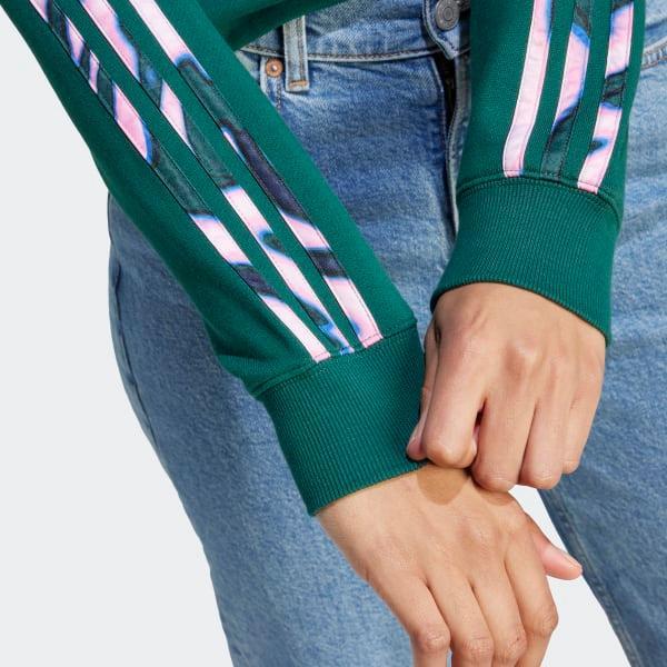 Vibrant Print 3-Stripes Hoodie Product Image