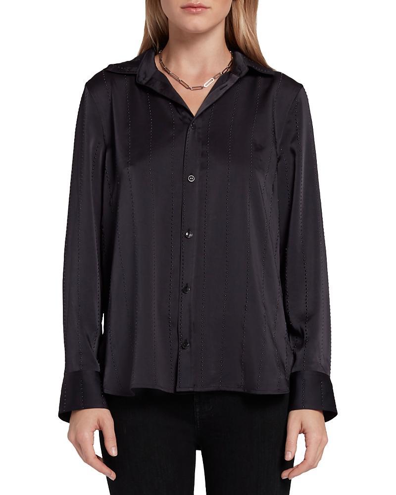 Womens Embellished Long-Sleeve Shirt Product Image