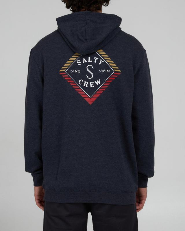 Faded Zip Fleece Hoodie - Navy Heather Male Product Image