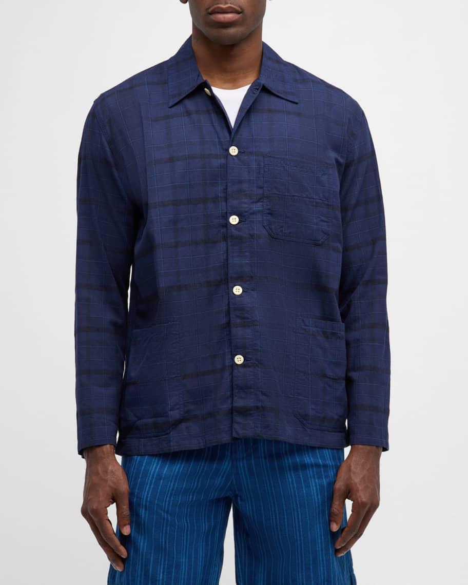 Mens Lightweight Plaid Overshirt Product Image