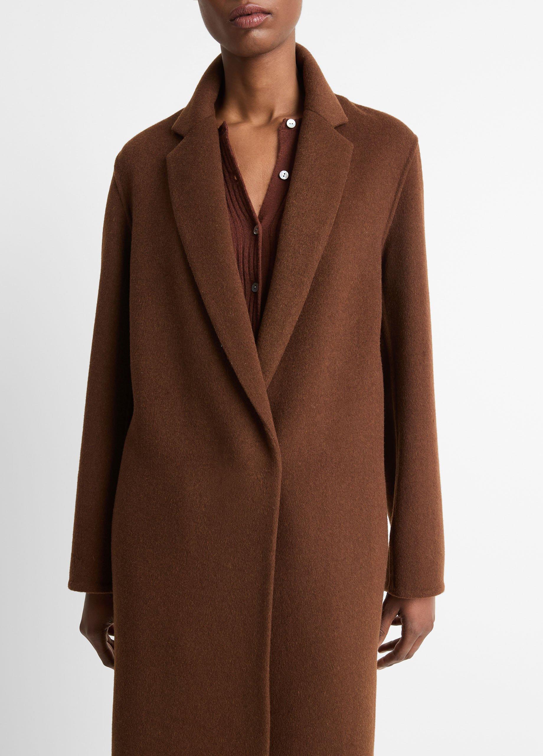 Classic Wool-Blend Straight Coat Product Image