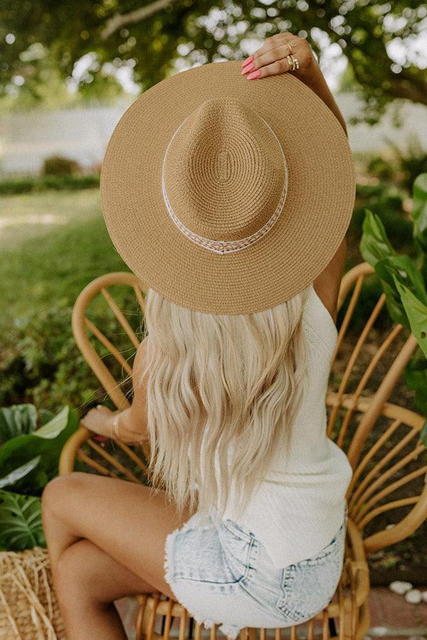 Poolside Escape Raffia Fedora In Natural Product Image