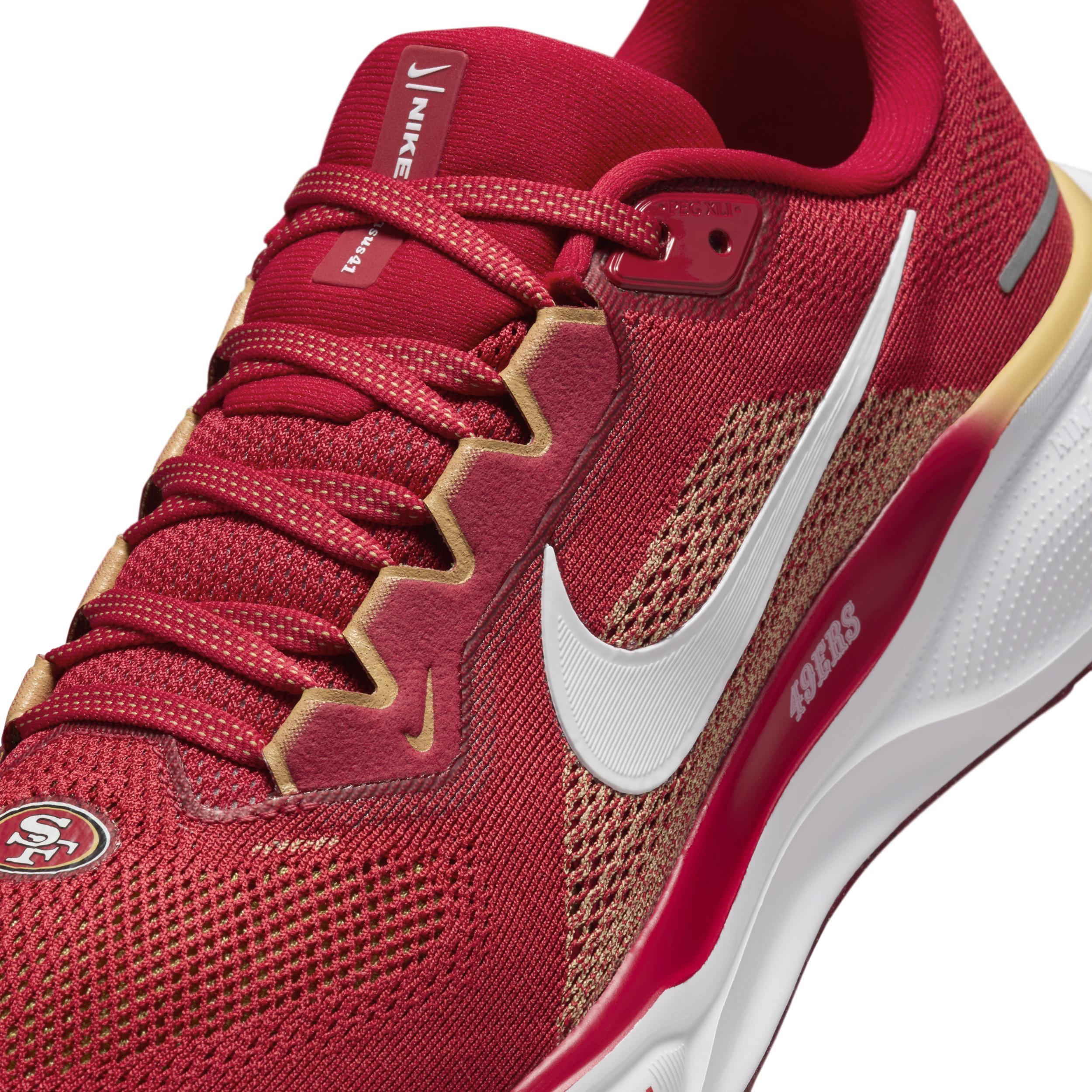 Nike Mens Pegasus 41 NFL San Francisco 49ers Road Running Shoes Product Image