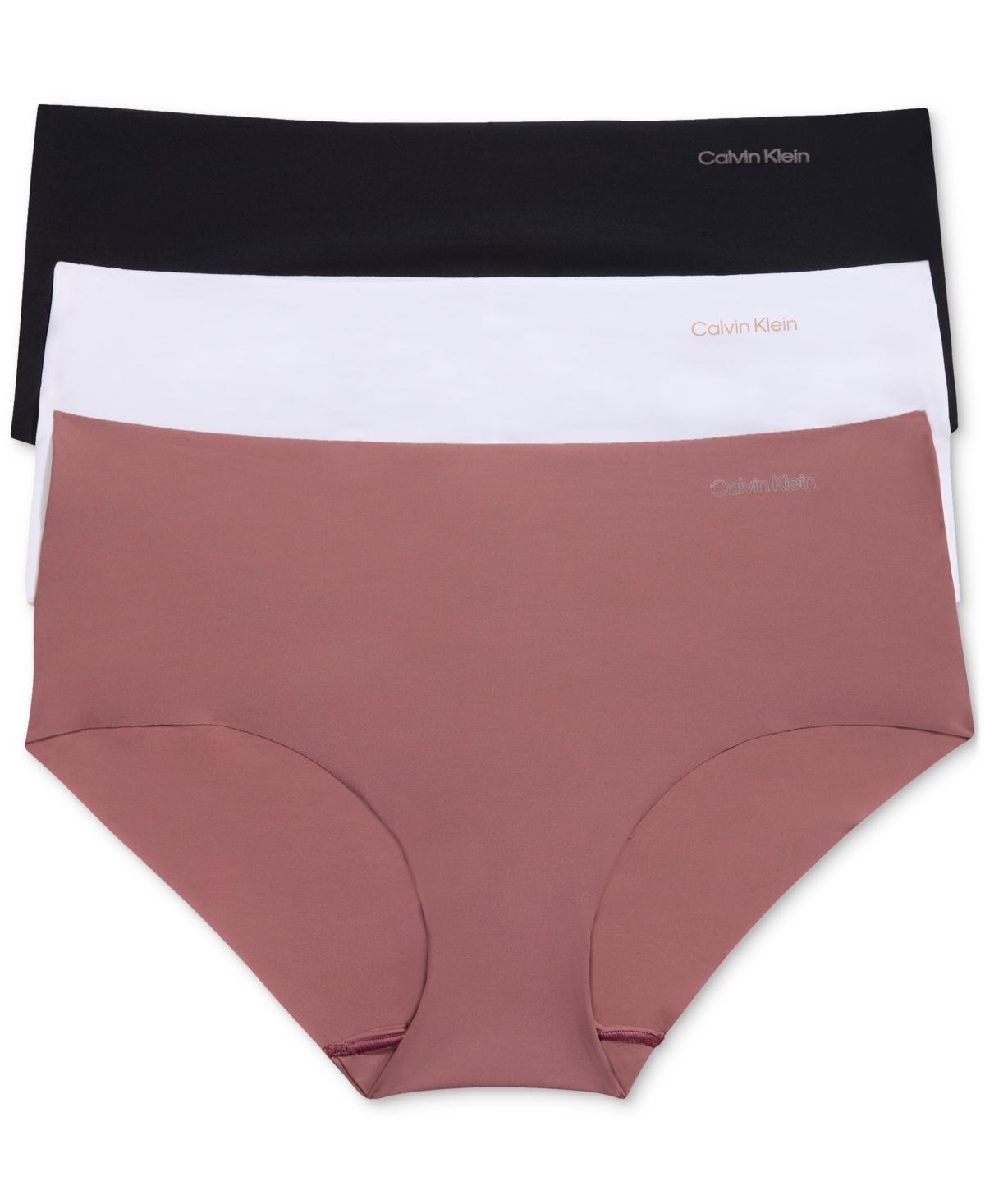 Calvin Klein Womens Invisibles 3-Pack Hipster Underwear QD3559 - Speak Easy/Light Caramel/ Product Image