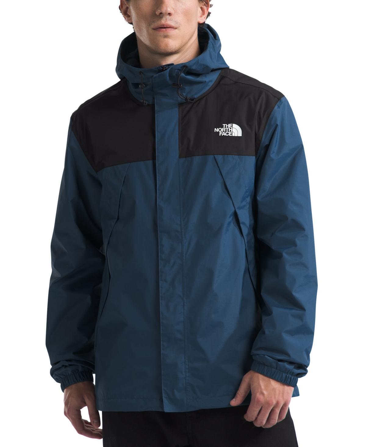 The North Face Mens Hooded Antora Logo Rain Jacket - Clay Grey Product Image