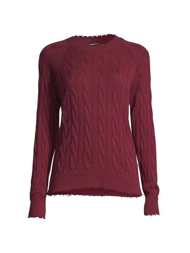 Womens Cable-Knit Sweater Product Image