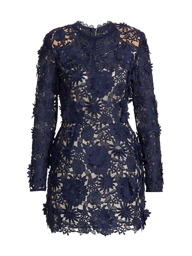 Womens Maia Floral Appliqu Lace Minidress Product Image