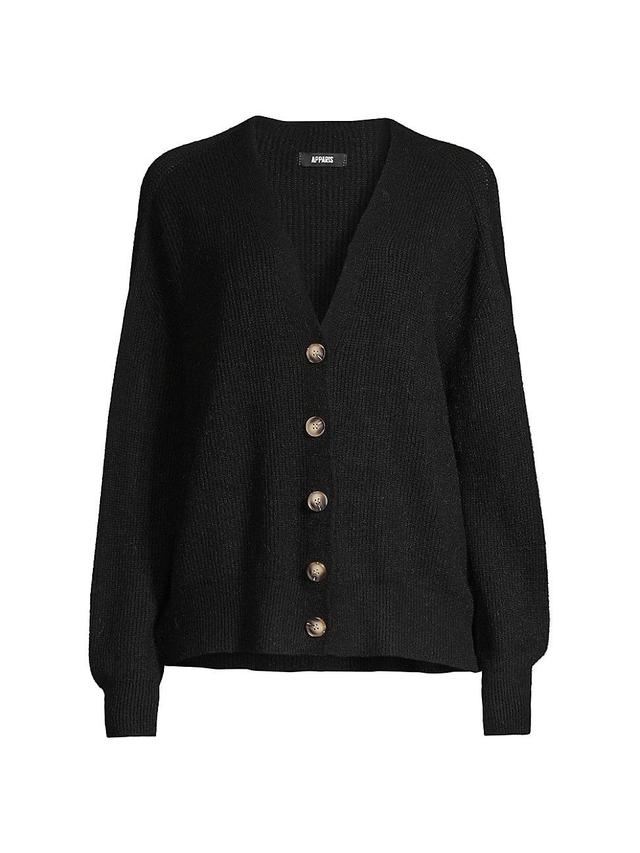 Womens Andi V-Neck Rib-Knit Cardigan Product Image