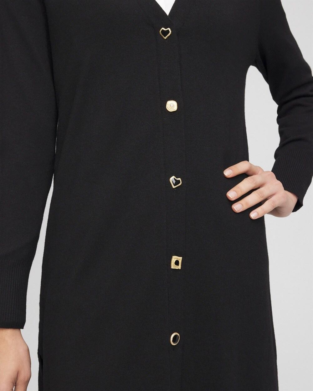 Cashmere-Blend Long Button-Up Cardigan Product Image