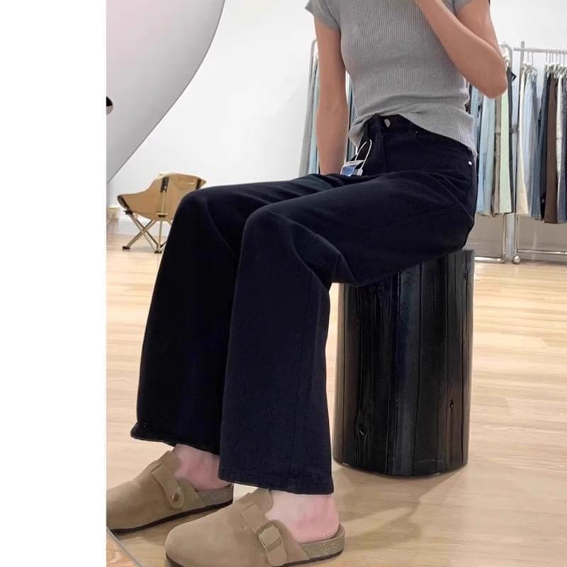 High Waist Wide Leg Jeans Product Image