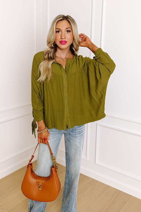 Made For Each Other Shift Top In Green Product Image