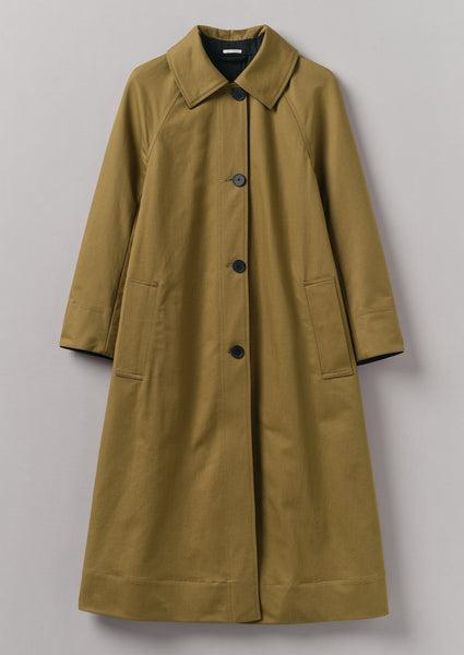 Reversible Cotton Wool Coat | Golden Sand Product Image