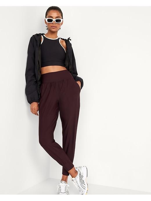 High-Waisted PowerSoft Rib 7/8 Joggers Product Image