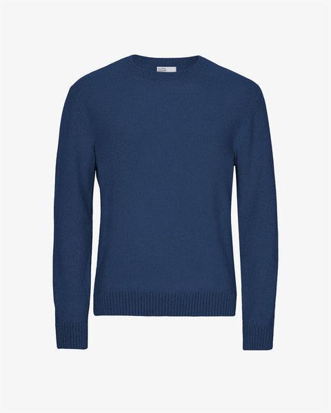 Classic Merino Wool Crew - Marine Blue Product Image