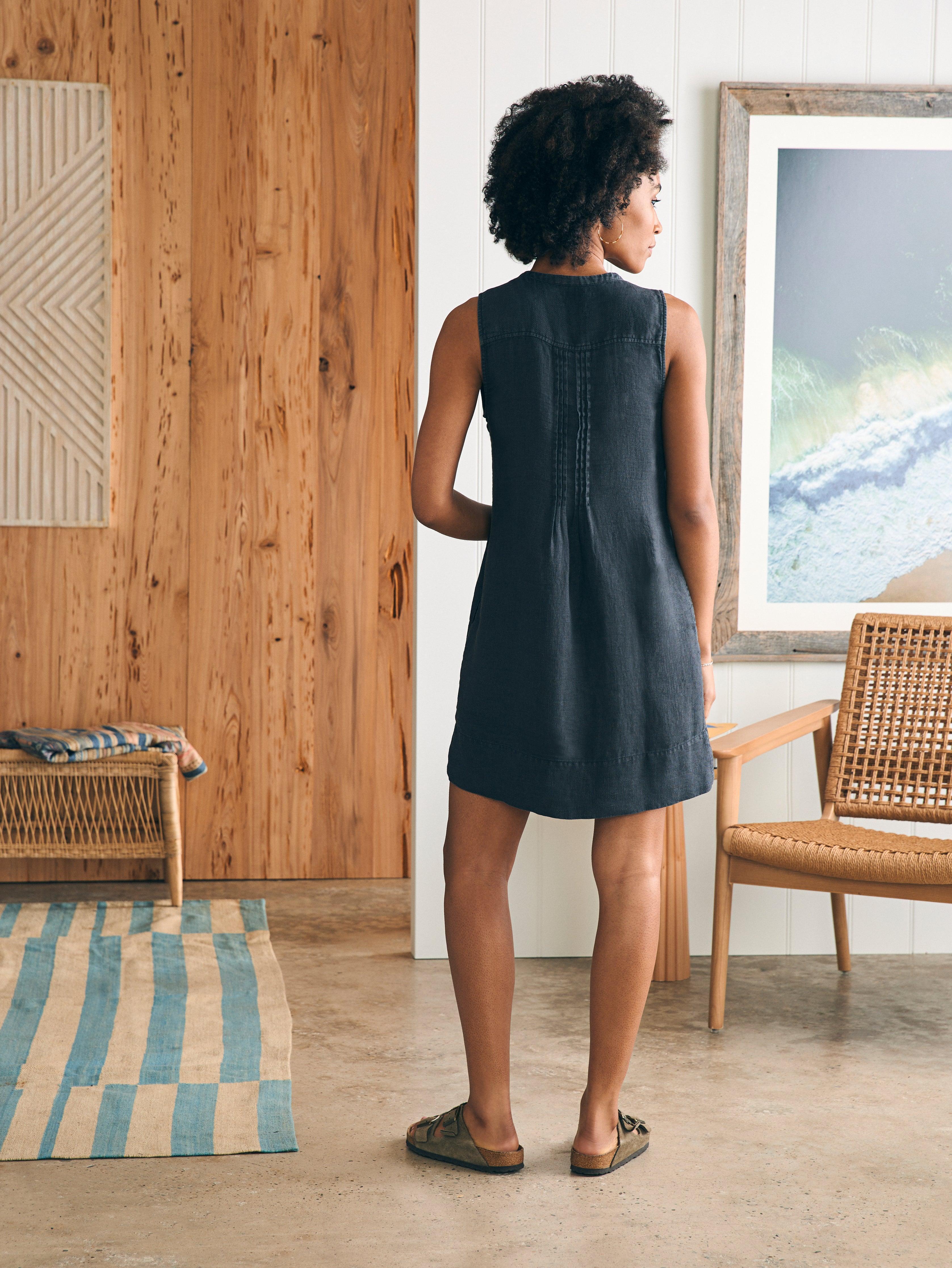 Isha Basketweave Dress - Washed Black Female Product Image