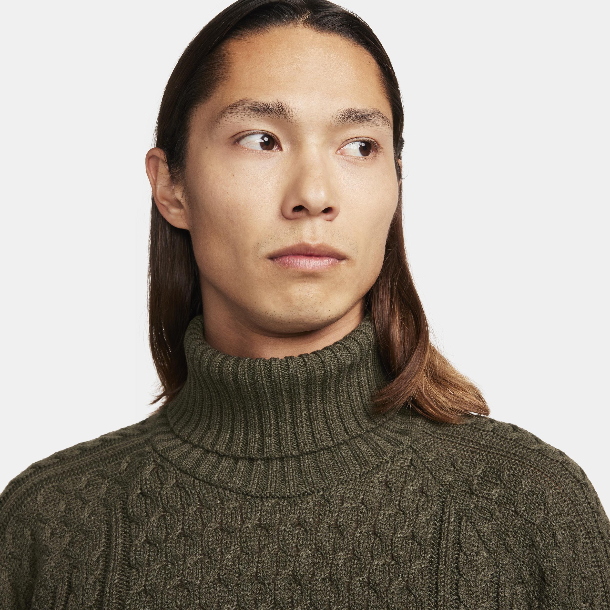 Nike Men's Life Cable Knit Turtleneck Sweater  Product Image