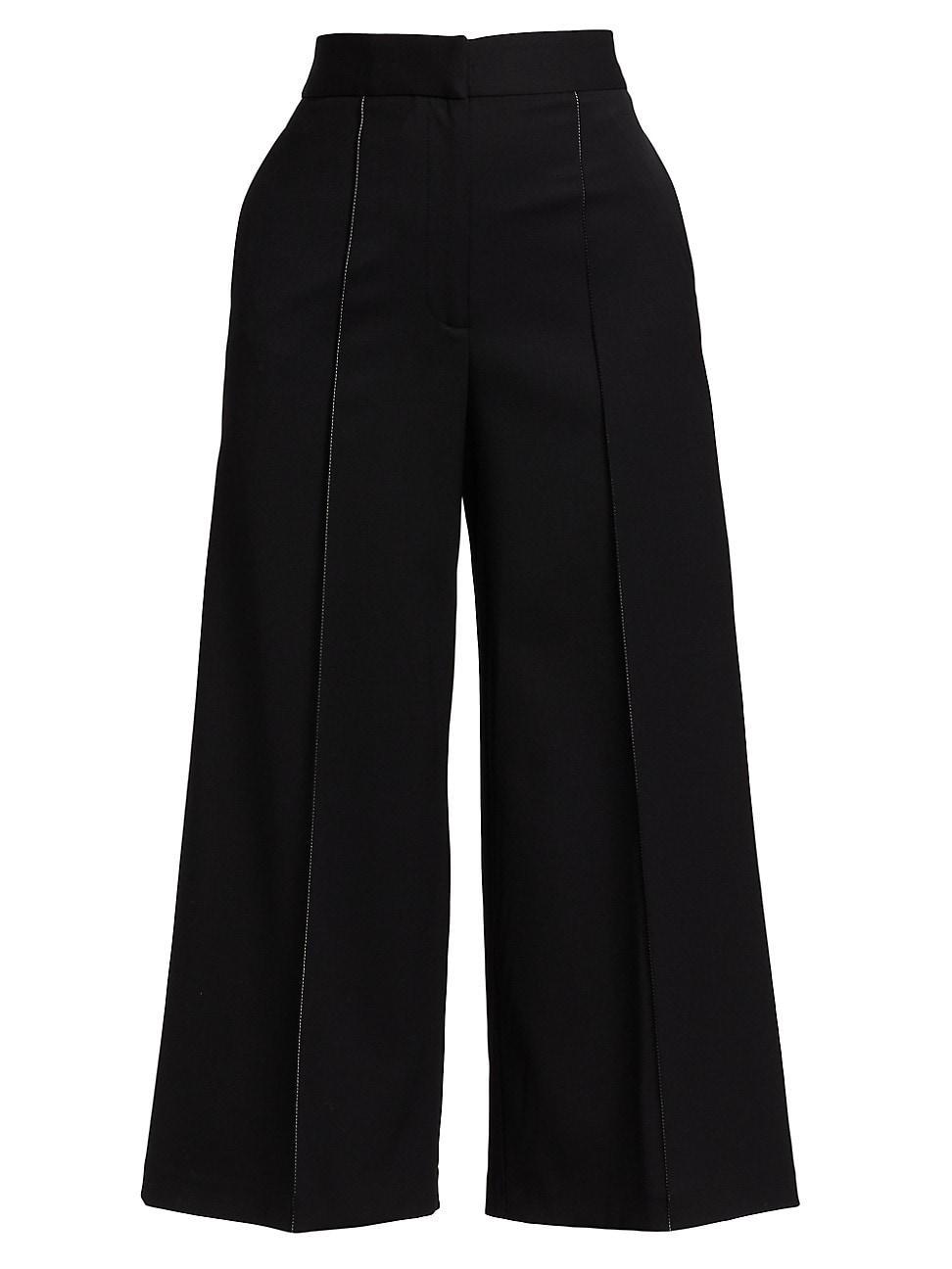 Womens Stretch-Wool Suiting Culottes Product Image