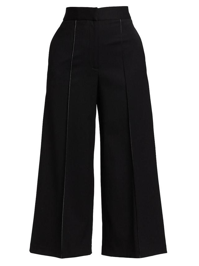 Womens Stretch-Wool Suiting Culottes Product Image