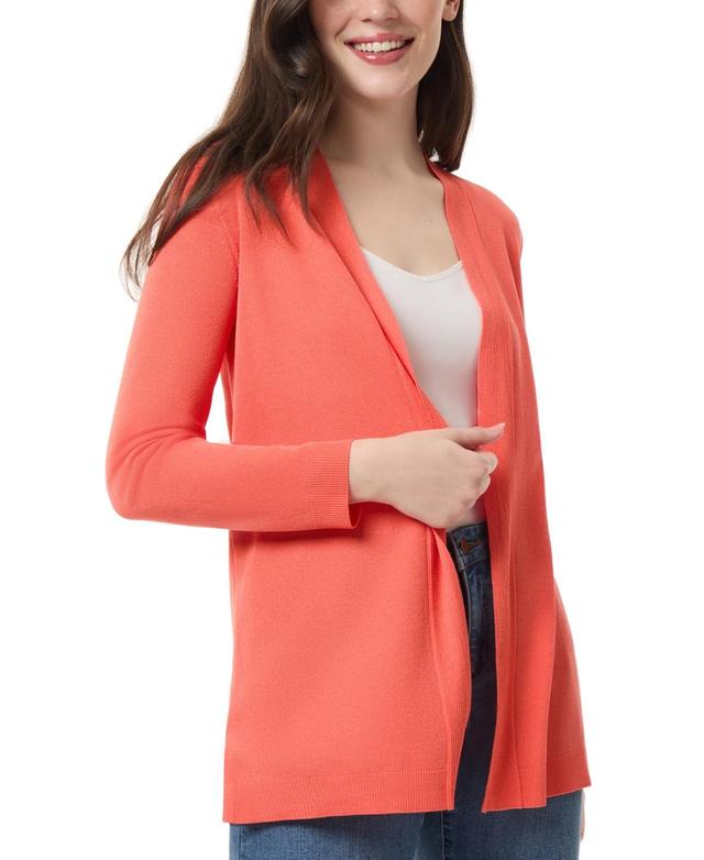 Jones New York Womens Relaxed V-Neck Open Cardigan Product Image