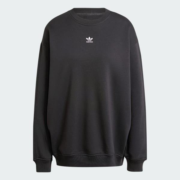 Essentials Fleece Long Oversized Crew Sweatshirt Product Image