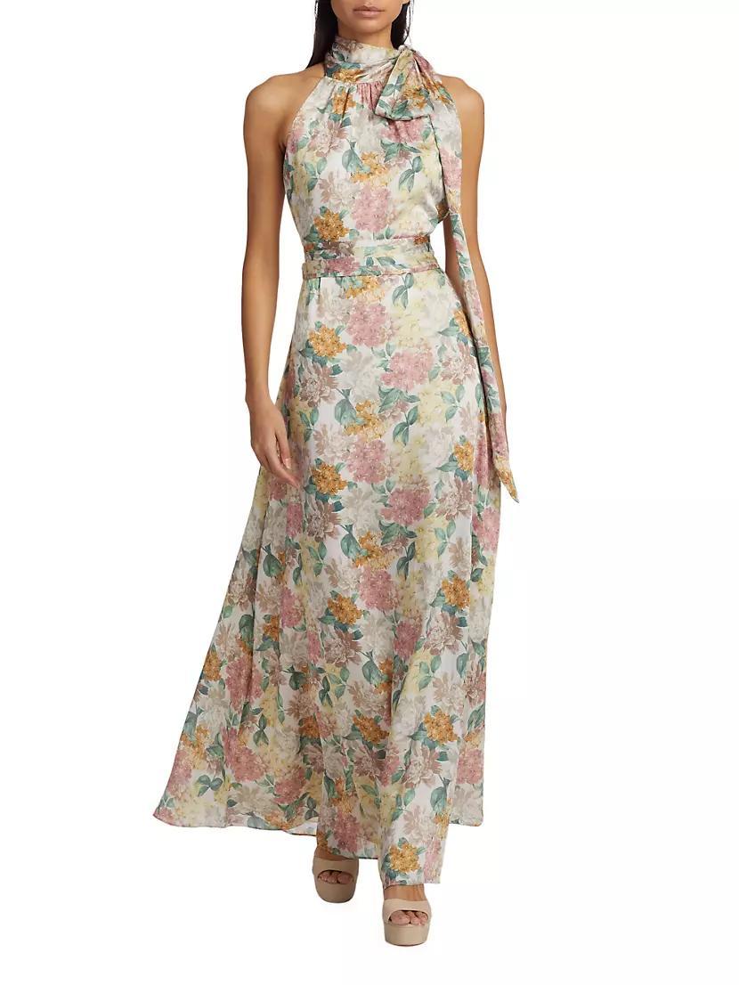 Kayla Floral Sash A-Line Gown Product Image