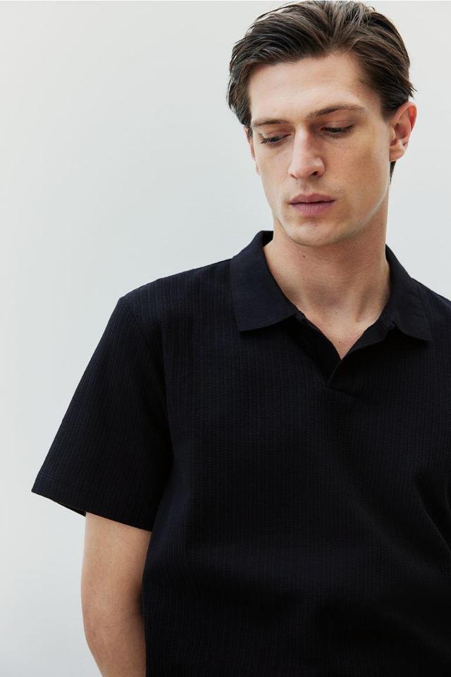 Regular Fit Textured Polo Shirt Product Image